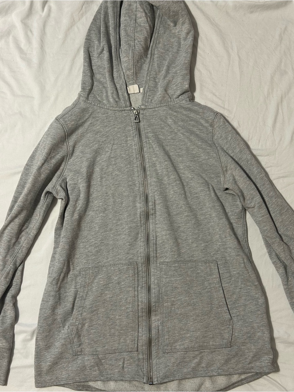 GAP Light Gray Full-Zip Hoodie